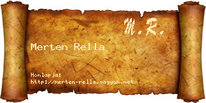 Merten Rella névjegykártya